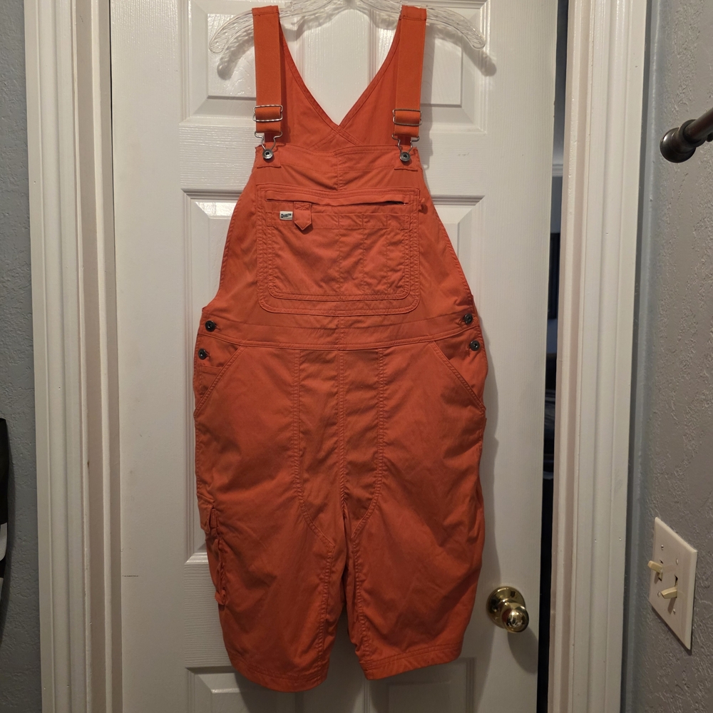 Duluth Trading Co Short-alls Size LARGE Coral